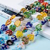 Handmade Millefiori Glass Heart Bead Strands LK-P017-06-4