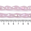 Opaque Solid Color Electroplate Glass Beads Strands EGLA-N013-J4mm-B01-4