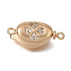 Brass Micro Pave Clear Cubic Zirconia Box Clasps CU-CBA4292-15G-2