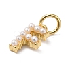 Rack Plating Brass with ABS Plastic Imitation Pearl Charms KK-B092-30F-G-2