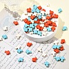90Pcs 3 Colors Synthetic Turquoise Beads TURQ-YW0001-07-4