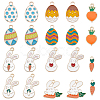 40Pcs 10 Style Alloy Enamel Pendants ENAM-SC0004-75-1