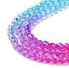 Transparent Gradient Color Glass Beads Strands GLAA-G101-2mm-04-5