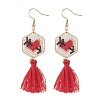 Glass Seed Braided Hexagon Dangle Earrings EJEW-MZ00052-01-1