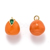 Brass Enamel Charms KK-O140-05G-3