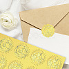 6 Patterns Aluminium-foil Paper Adhesive Embossed Stickers DIY-WH0451-004-6