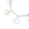 Ocean Theme 304 Stainless Steel Charm Bracelets BJEW-JB12218-01-3