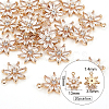 Brass Micro Pave Clear Cubic Zirconia Pendants KK-NB0001-19-5