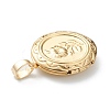 Brass Locket Pendants KK-P199-07G-4