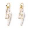 Brass Micro Pave Clear Cubic Zirconia Pendants LS-ZIRC-A019-12G-D-1