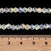 Electroplate Transparent Glass Beads Strands EGLA-K015-18Y-4