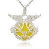 Silver Color Plated Brass Cage Pendants KK-J213-16S-1