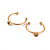 201 Stainless Steel Cuff Ring Findings STAS-S080-042A-G-5