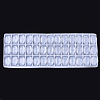 Transparent Glass Cabochons GGLA-R022-25x35-B-3