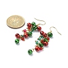 Christmas Bell Glass Dangle Earrings EJEW-JE05271-3