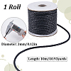 1 Roll 10M Round Braided Cowhide Cords WL-SC0001-03A-2