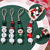 Christmas Theme Wood Beads WOOD-AR0001-42-3