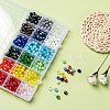 18 Colors Electroplate Glass Beads EGLA-X0006-03B-8mm-6