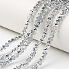 Electroplate Transparent Glass Beads Strands EGLA-A034-T2mm-M16-1