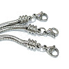 Tarnish Resistant 304 Stainless Steel European Round Snake Chains Bracelets X-STAS-J015-06-4