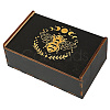 Rectangle Engraved Plywood Wooden Tarot Storage Boxes with Sliding Lid CON-WH20008-10C-5