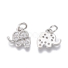 Brass Micro Pave Cubic Zirconia Pendants KK-G374-26-3