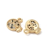 Brass Micro Pave Cubic Zirconia Charms X1-KK-C099-01A-G-2