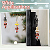 120Pcs 8 Styles Christmas Santa Claus Theme Spray Painted Schima Wood Beads WOOD-CJ0002-60-7