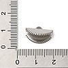 Non-Tarnish 304 Stainless Steel Ribbon Crimp Ends STAS-C080-05B-P-3