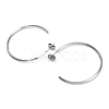 304 Stainless Steel Ring Stud Earrings EJEW-K295-01A-P-2