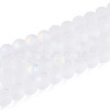 Frosted Imitation Jade Glass Beads Strands GLAA-T032-J6mm-MBB02-2