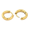 Ion Plating(IP) 304 Stainless Steel Textured Huggie Hoop Earrings LS-EJEW-G374-02A-G-2