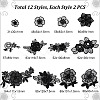 24Pcs 12 Styles Computerized Embroidery Polyester Ornament Accesories DIY-GA0007-55A-2