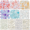 10 Style Light Sensation Resin Cabochons MRMJ-OC0001-49-1