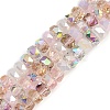 Electroplate Glass Beads Strands X-EGLA-B011-04A-02-1