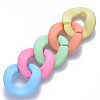 Opaque Spray Painted Acrylic Linking Rings OACR-S036-004B-I-3