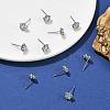 SHEGRACE Brass Micro Pave Cubic Zirconia Stud Earrings XGRQ4N865-721P-4