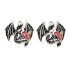 Alloy with Black Enamel Pendants AL-CBA2919-02P-11-1