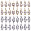 40Pcs 2 Colors Alloy Cubic Zirconia Pendants JX645A-1