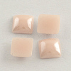 Pearlized Plated Opaque Glass Cabochons PORC-S802-6mm-13-1