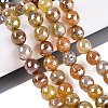 Electroplate Natural Agate Beads Strands G-T131-55-31-1