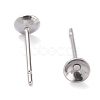 Non-Tarnish 304 Stainless Steel Stud Earring Settings STAS-J031-09-3