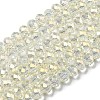 Electroplate Transparent Glass Beads Strands EGLA-A034-T4mm-T16-1