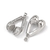 Brass Micro Pave Clear Cubic Zirconia Pendants CU-L277-12P-2