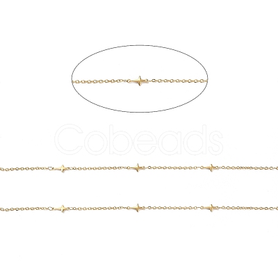 Ion Plating(IP) 304 Stainless Steel Cross Link Chains CHS-G027-10G-1