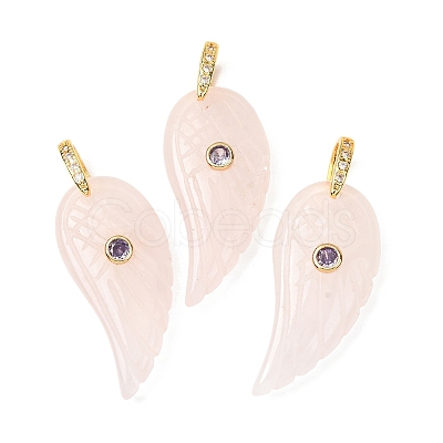 Natural Rose Quartz Pendants GG-CBA51ED-02G-08-1