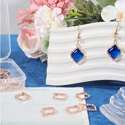 Alloy Open Back Bezel Pendants FIND-WH0111-887RG-1