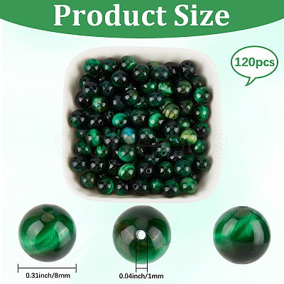 120Pcs Natural Tiger Eye Beads G-PA0001-14B-1