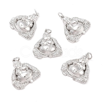 Eco-Friendly Brass Micro Pave Cubic Zirconia Pendants KK-K2685-12P-1