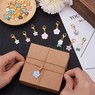24Pcs Alloy Enamel Locking Stitch Markers HJEW-ME00004-1